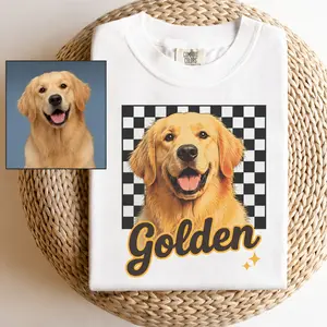 Personalized Pet Photo And Name Comfort Colors, Custom Dog Mom Dad TShirt, Gift For Pet Owners