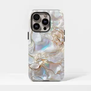Pearl Design Smartphone Casing - Stylish Abalone Print Cellphone Case, Handheld Device Accessory for iPhone 17, 16, 15, 14, 13, 12, 11