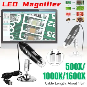 Soldering Magnifier Endoscopic with Stand Portable Electronic Microscope 500X 1000X 1600X for Cell Phone Repair