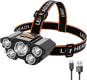 2-Pack High-Lumen Rechargeable Headlamps – Zoomable Waterproof LED Headlight with 3 Modes, Portable Hands-Free Flashlight for Running, Home Emergency, Outdoor Camping, Power Outage & Survival Kits