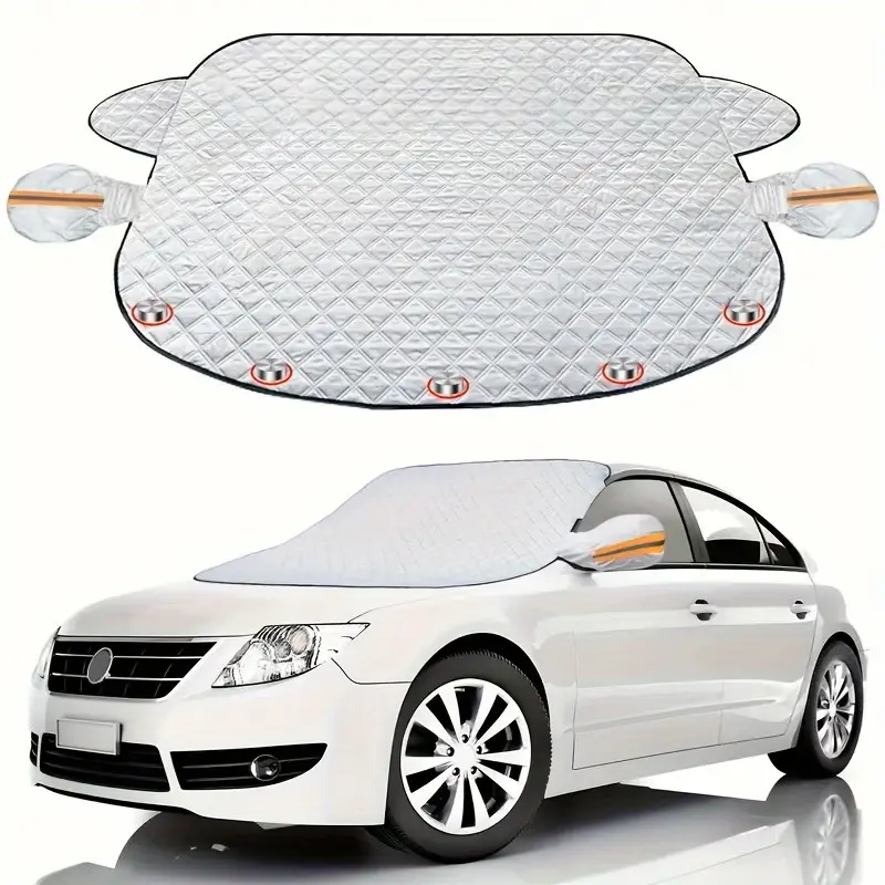 Car Windshield Snow Cover, Medium Size Medium Reflective Traditional Car Accessory, Military-Grade Durable Universal Fit for SUVs and Trucks, Efficient Winter Protection Against Snow, Ice, Frost and Water, Car Accessories