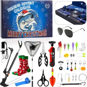 Fishing Advent Calendar 2025, 24 Day Countdown Calendar with Fishing Surprise Gifts for Adults Teen Boys Fishing Enthusiasts