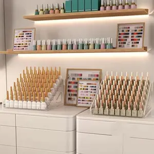 Clear Desktop Storage Box, 1/2/3pcs Multi-functional Lipstick Nail Polish Storage Rack, Space Saving Beauty Cosmetic Organizer, Makeup Organizer Box for Home Bathroom Bedroom