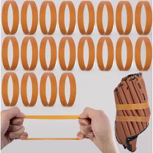 20 Pack Baseball Glove Keeper Bands - Elastic Rubber Straps to Maintain Pocket Shape & Break-In. Essential Care Accessories for Baseball & Softball Players