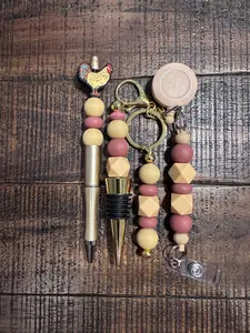 Beaded Sets (Gold Options)-Pen Keychain Lanyard Stopper