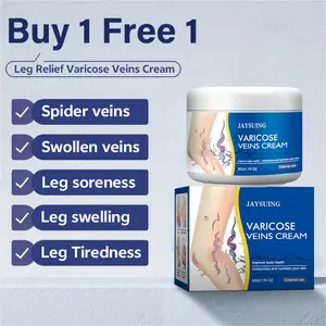Buy 1 Get 1 Free Varicose Vein Relief Cream for Legs 50g Helps with Leg Pain Swelling and Tired Heavy Legs Soothing Vein and Body Care Lotion for Skin Comfort