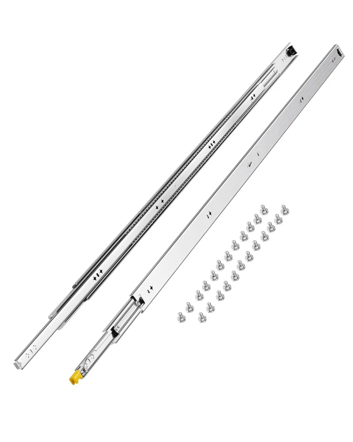 Heavy Duty Drawer Slides 60 Inch Length, 1 Pair Locking Drawer Slides with 250 Lbs Load Capacity, Side Mount Ball Bearing Rails, 3-Fold Full Extension, Smooth Operation, Durable Steel Construction