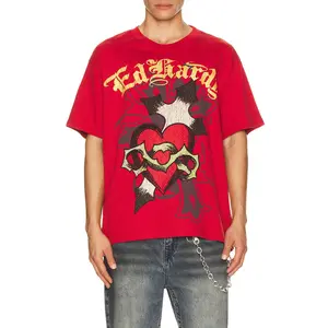 Ed Hardy Heart Boxy Tee in Red