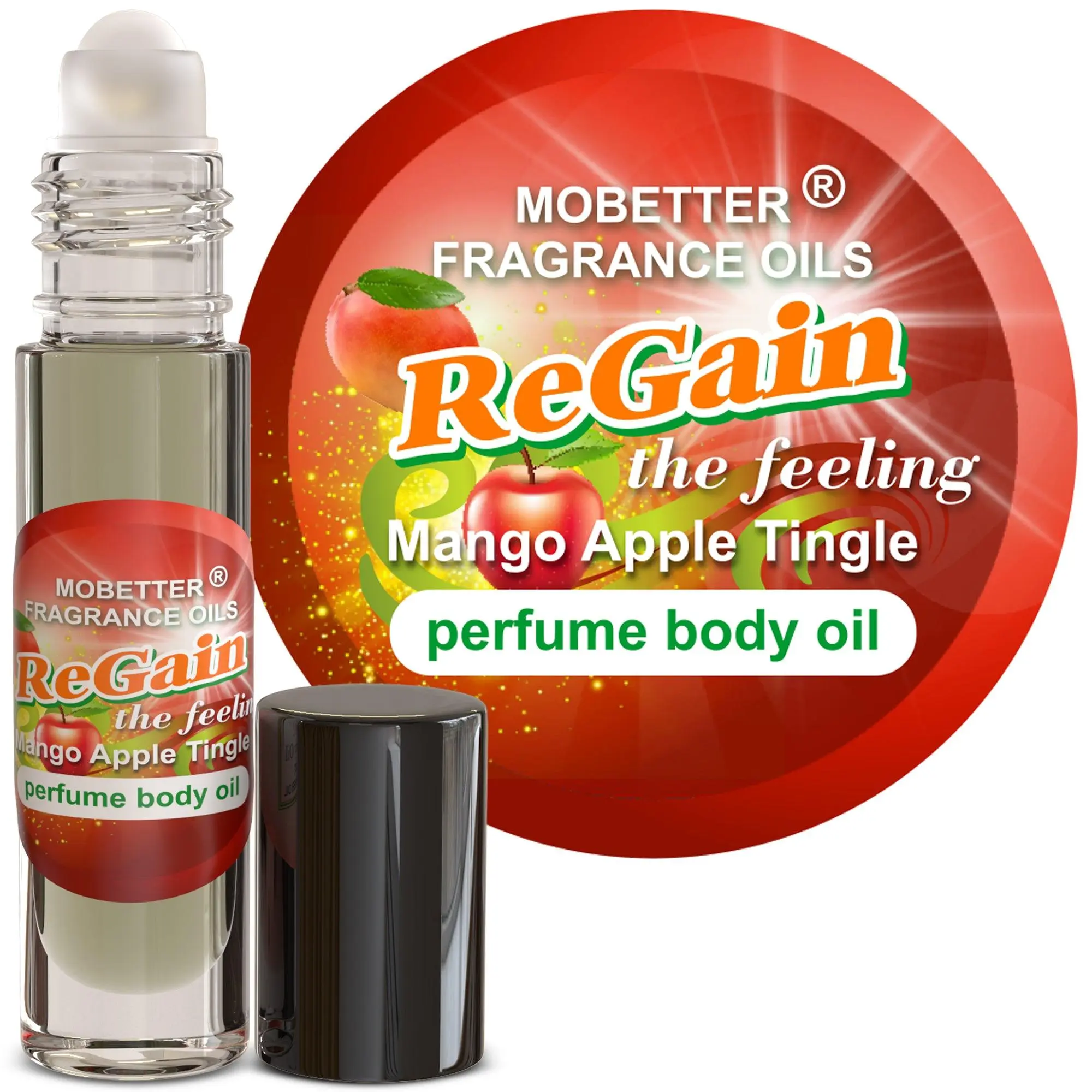 MOBETTER FRAGRANCE OILS ReGain The Feeling Mango Apple Tingle Perfume Body Oil