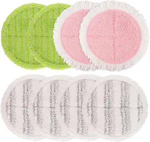 Electric Mop Replacement Pads 8 Pack – 6.3" Spin Mop Pads for Cordless Electric Mops, Reusable Floor Cleaning Pads