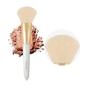 Fluffy Large Powder Brush for Even, Clump-Free Pickup, Swirl and Buff for a Radiant Finish, Tapered Tip Targets Nose, Eyes, and Mouth, Lightweight, Long-Lasting Look, Setting Powder Brush