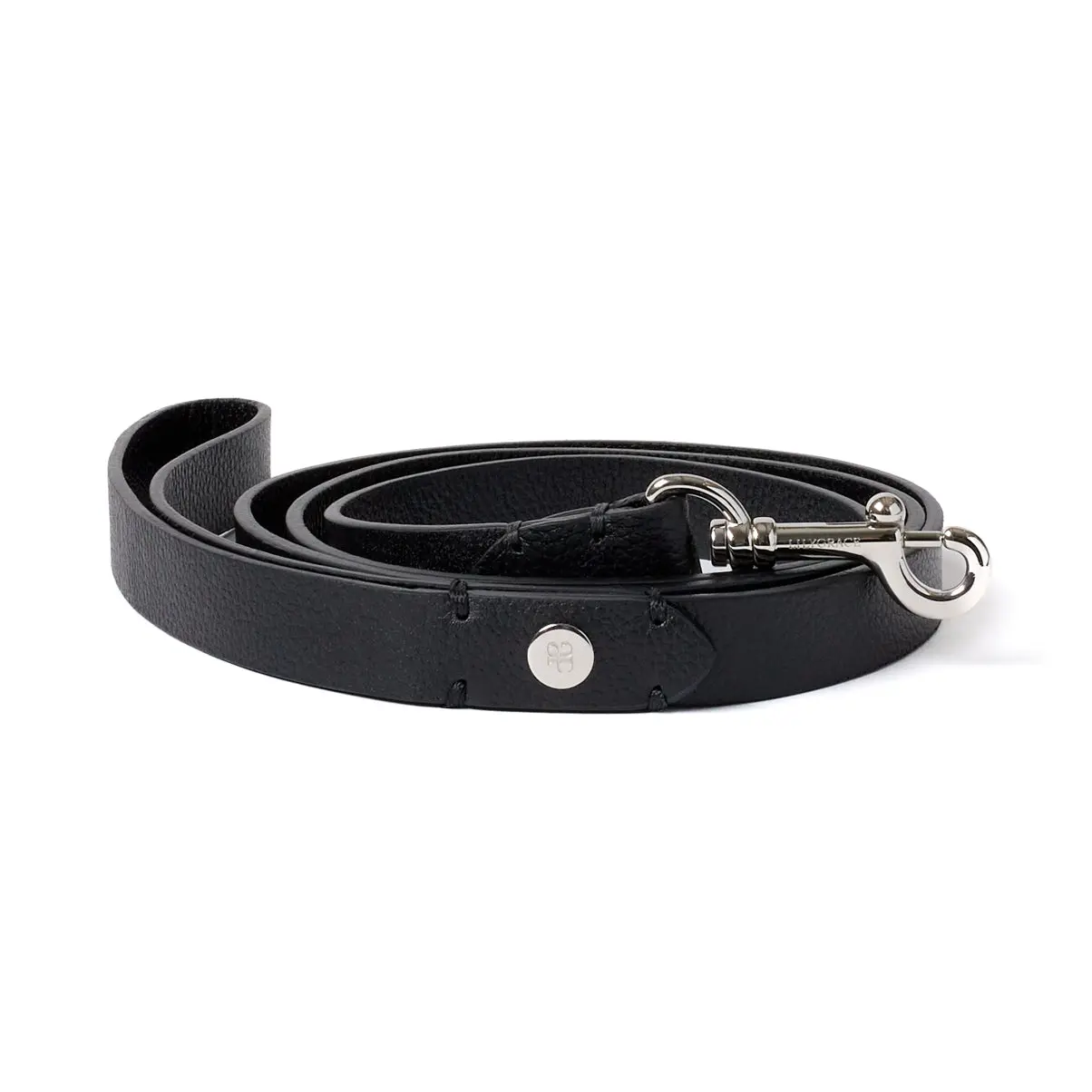 Leather Leash - Tuxedo Black
