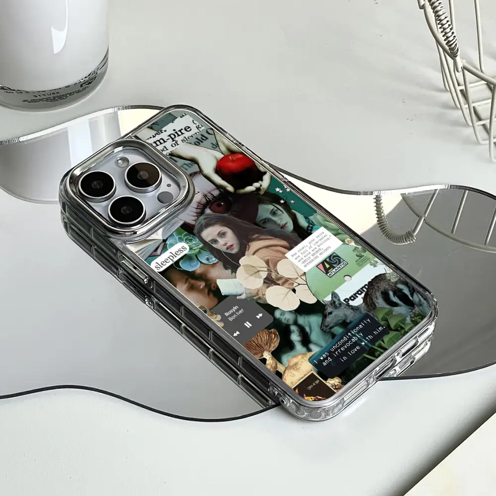 twilight phone case smooth mirror phone case for iPhone iphone 16 15 14 13 12 11 pro max PLUS anti-drop design shell shockproof makeup mirror protective cover Cooling phone case silicone case trendy girly phone accessory twilight Protector Protection