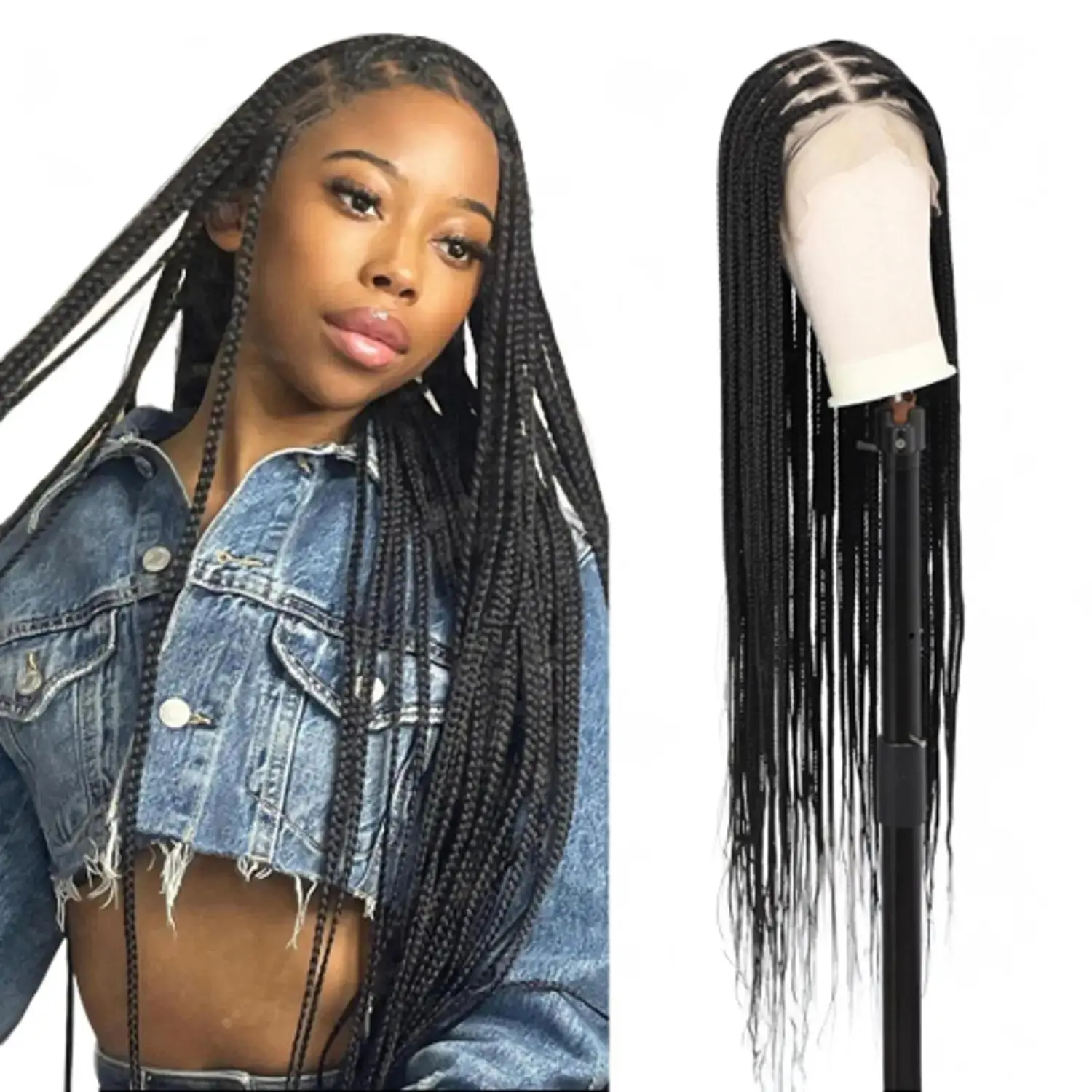 SuperNova 36" Knotless Square Full Handmade SuperNova Premium Synthetic Fiber Box Braided #Summervibes #DealsForYouDays