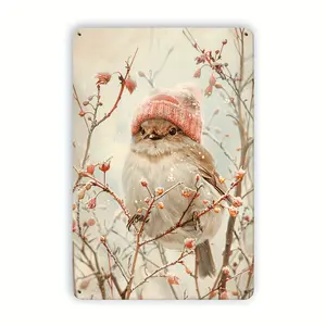 Vintage Bird Metal Tin Sign - 8x12 Inch | Durable Iron Wall Art for Home, Bar, Cafe, Garage & Garden Decor | Easy-Hang Vintage Plaque