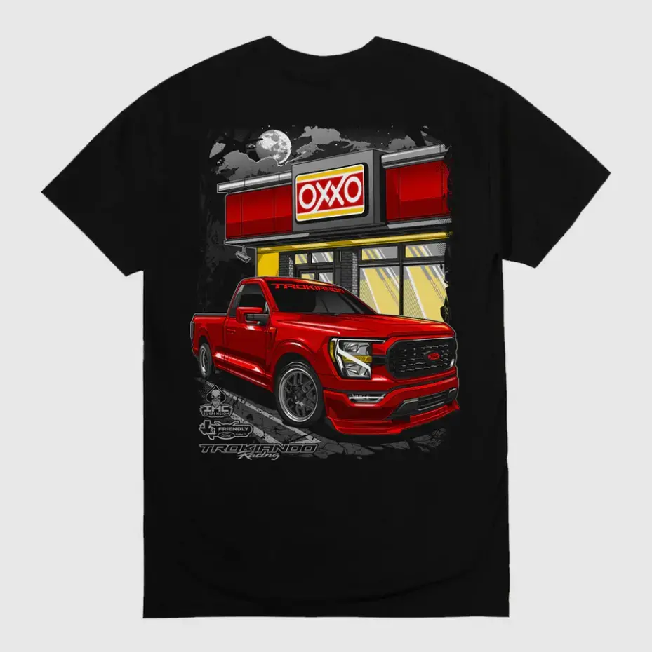 Men's Vintage COYOTE OXXO Ford Gang Style Short-Sleeve Round-Neck Sports Top, 2-Sided Design, Father's Day Gift (Menswear)