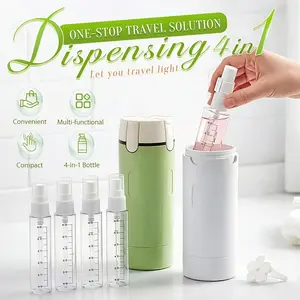 2pcs 4-In-1 Travel Dispenser, Leakproof Travel Bottles for Toiletries, Portable Shampoo Lotion Conditioner Cream Containers, Travel Essentials for Women Men