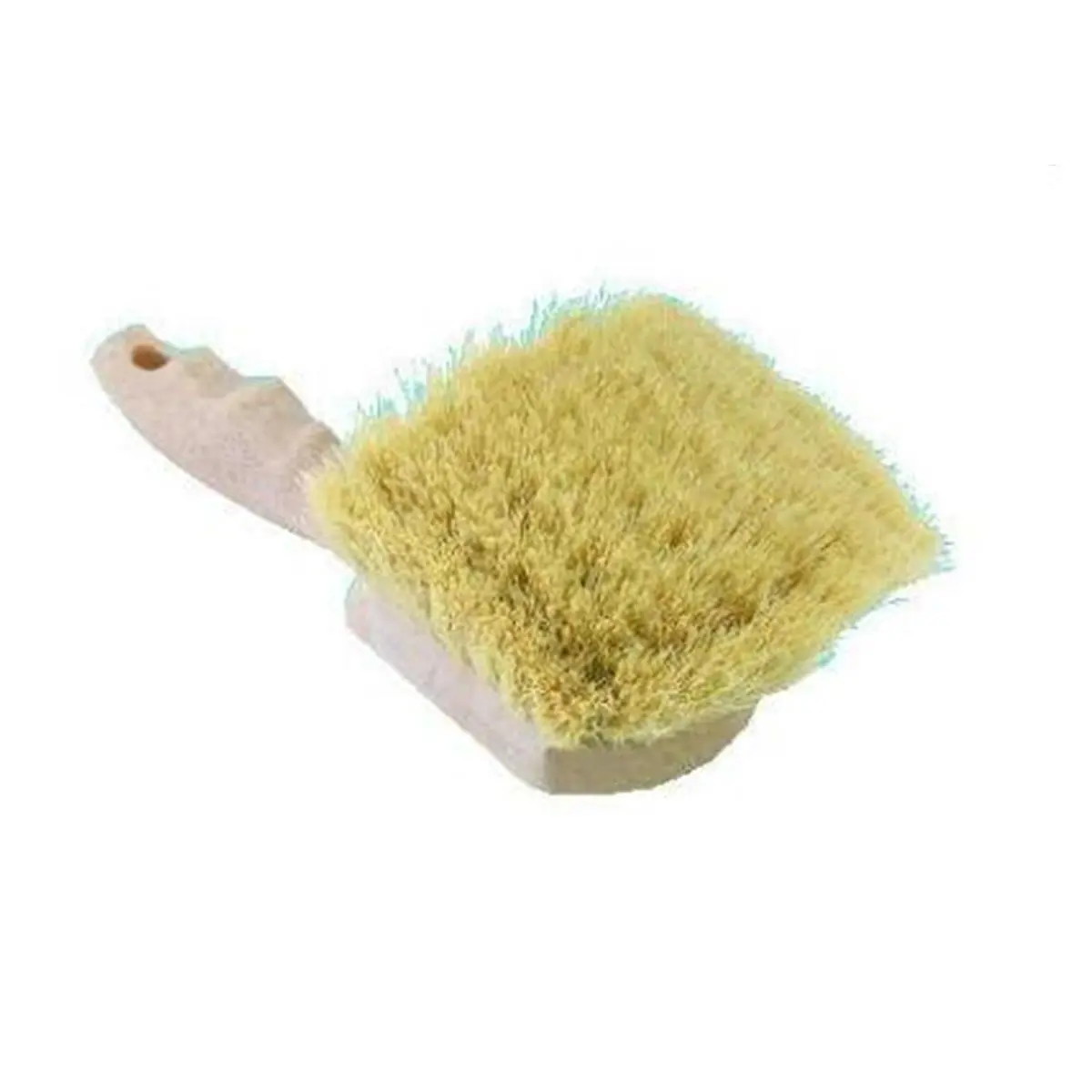 Tampico Natural Fiber Utility Brush - White, 8.5in, 5-1/2"x5.2", Hang-Up Holes, Heat & Chemical Resistant, Long Handle, Cleaning Tools for Standard Utility Brushing