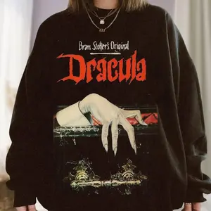 Halloween Dracula Shirt, Dracula Novel Sweatshirt, Scary Halloween Shirt, Horror Movie Tee, Vintage Gothic Tee, Halloween 2025 Shirt