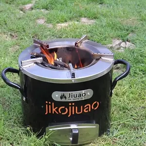 Outdoor Fire Pit, Wood Burning Firepit, Stainless Steel Household Wood Stove for Cooking and Heating, Multi-functional Picnic Wood Stove, Patio Fire Pit