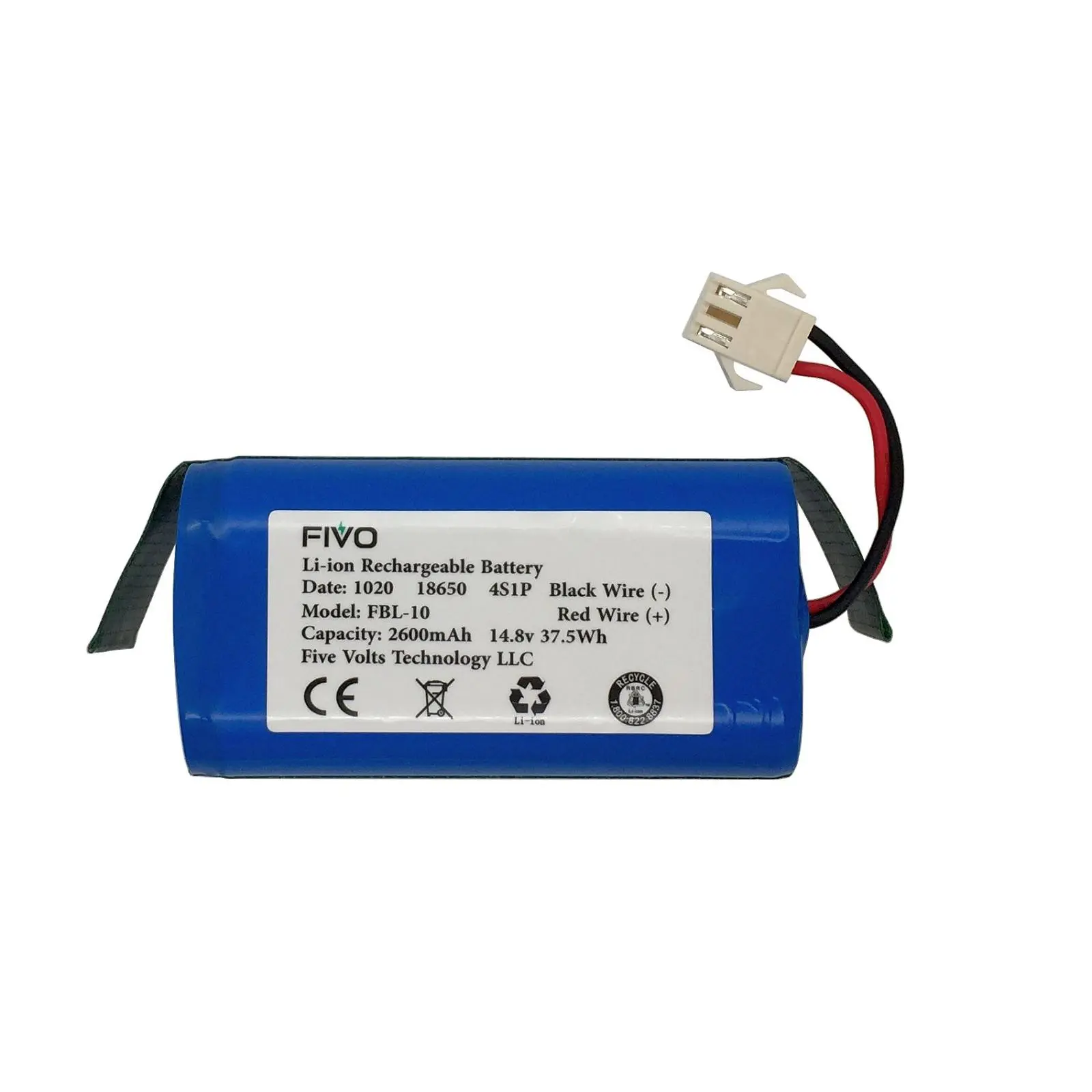 Shark Ion RV750, RV720, RV700 Robot Vacuum Replacement Battery Pack (3 Prongs)