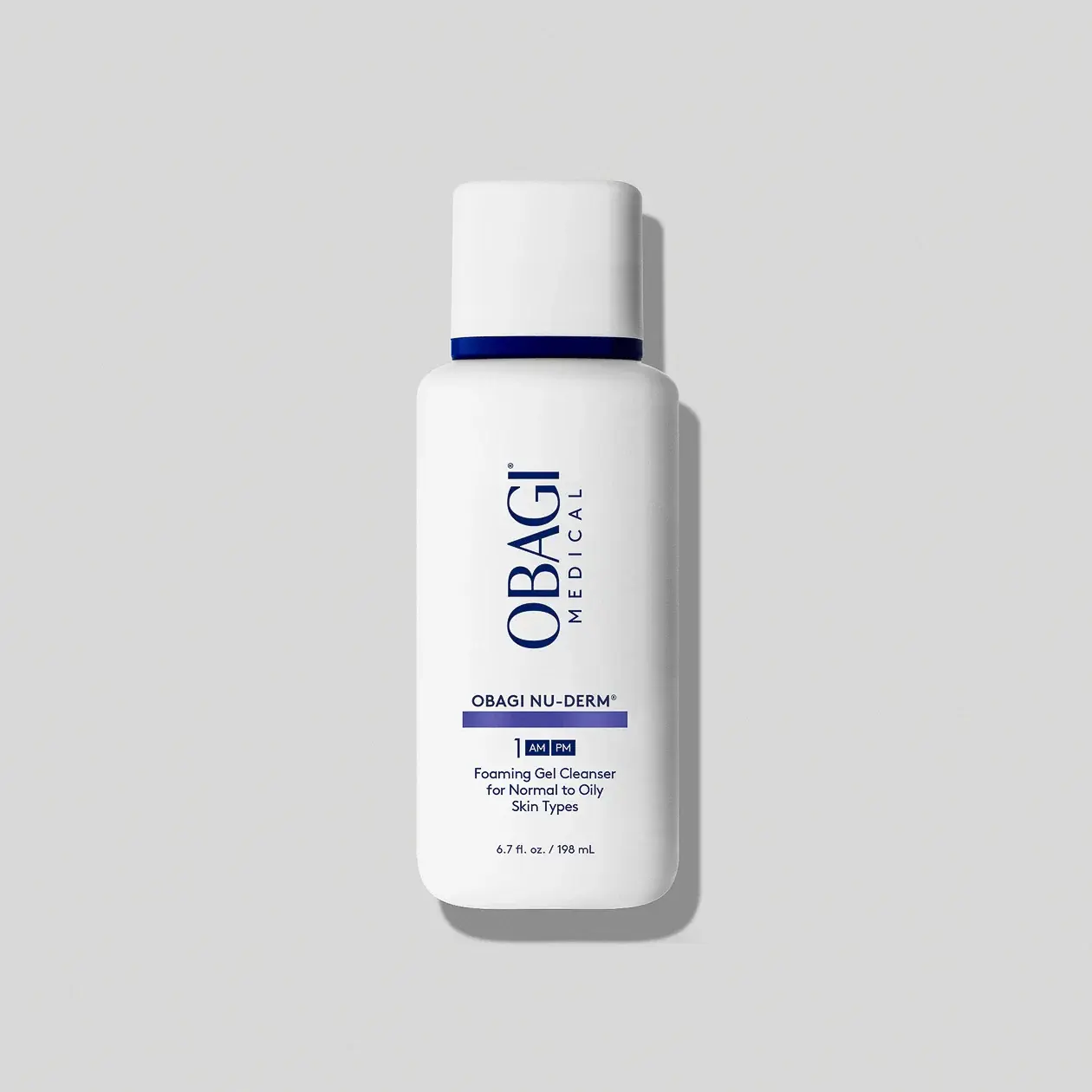 Obagi Nu-Derm Foaming Gel #1 Facial Cleanser - 6.7 fl oz Single Item Wash for Adults, All Skin Types, Antibacterial, Acne Care, Anti-Aging, Pore Control Cleansing Formula for Facial Cleansing