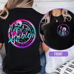 [100% Cotton][Graphic Tee]T-Shirt, Sarcasm Shirt, Funny Saying Tshirt, Tie Dye Skeleton Shirt, Snarky Shirt,Washed T-shirt,Black-Hoodie Black-Sweatshirt