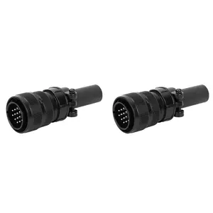 14 Pin Male Plug, 2pcs Black 14 Pin Cable Mounted Male Plug Connector TIG Accessories Fit for Welder