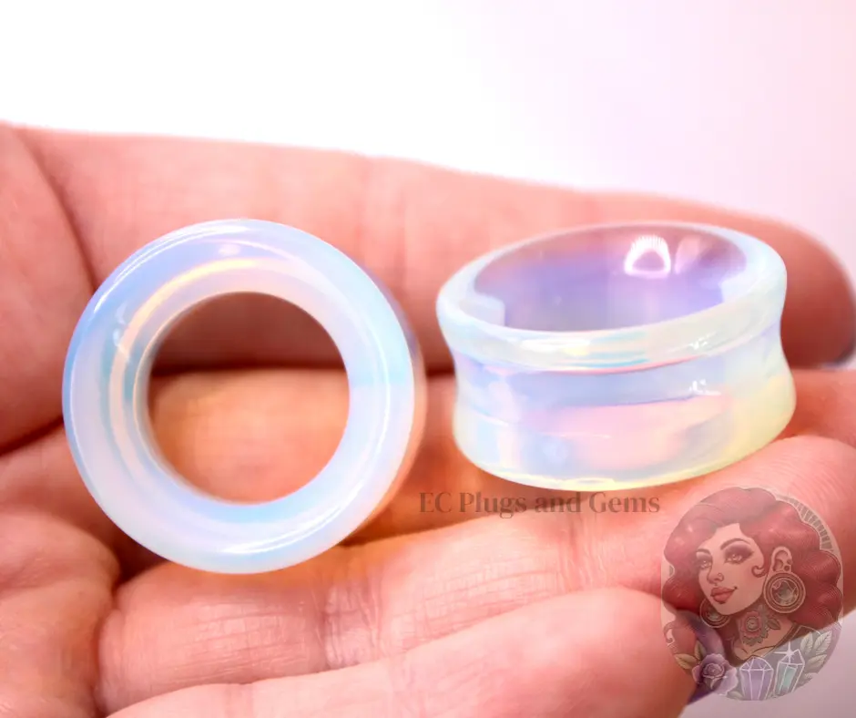 Opalite Tunnel Glass for Gauged Ears