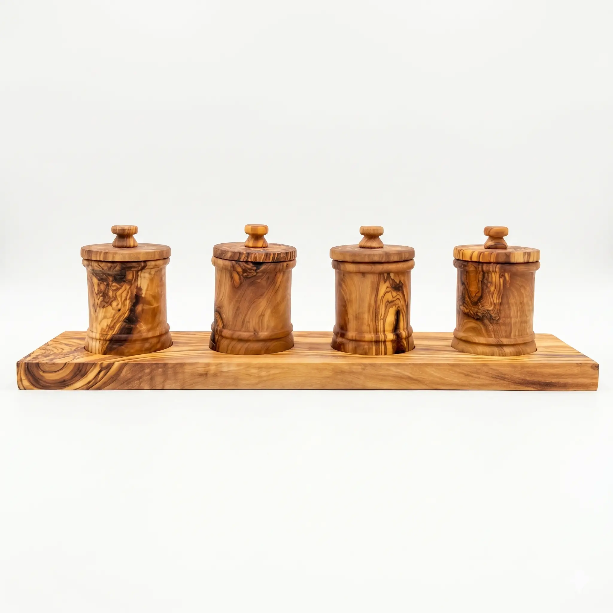 Olive Wood Canister Set