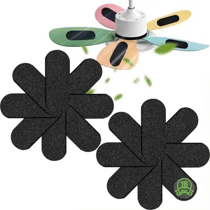 16 Pack Ceiling Fan Filter, Ceiling Fan Filters for Blades, Unscented Activated Coconut Shell Carbon Ceiling Fan Air Filter-Easy-Stick Ceiling Fan Air Filters, Universal Ceiling Fan Blade(5mm thick)