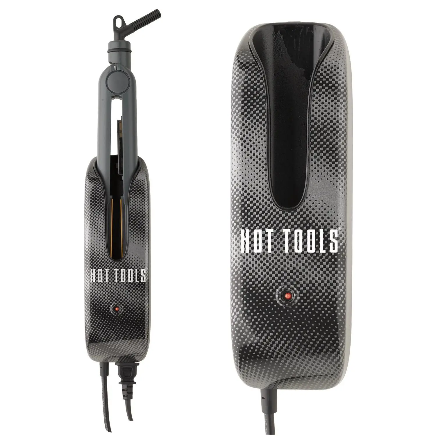 Hot Tools 1129 Flat Iron Caddy - Black, 2-ft Heat-Resistant Material, Automatic On/Off Safe Cradle, Vanity Counter Accessory with Mounting Hardware for Heated Flat Irons, Automatic On/Off Cradle, Place/Cradle