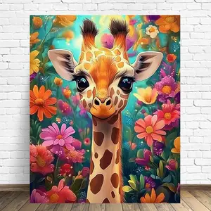 Diamond Painting Giraffe Animal DIY Painting By Numbers Deer Flower Colorful Kit Art Drawing No Frame Wall Decor DIY Set