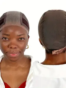 Adjustable Lace Wig Grip Cap, Velvet Silicone Non-Slip Headband, Transparent Elastic Band, Comfortable Ear Design, Secure Wig Fixation