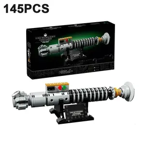145PCS Technology Luke Skywalker Lightsaber Building Blocks Light Sword Assemble Bricks Toy Gift For Adult Fan Model Kit Building Set Building Block Sets