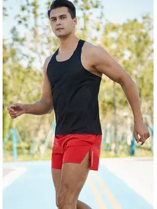 Men’s Sports Vest Running Singlet – Breathable Mesh Racing Tank Top, Quick Dry Lightweight Marathon Training Gear with Wind Tunnel Cooling
