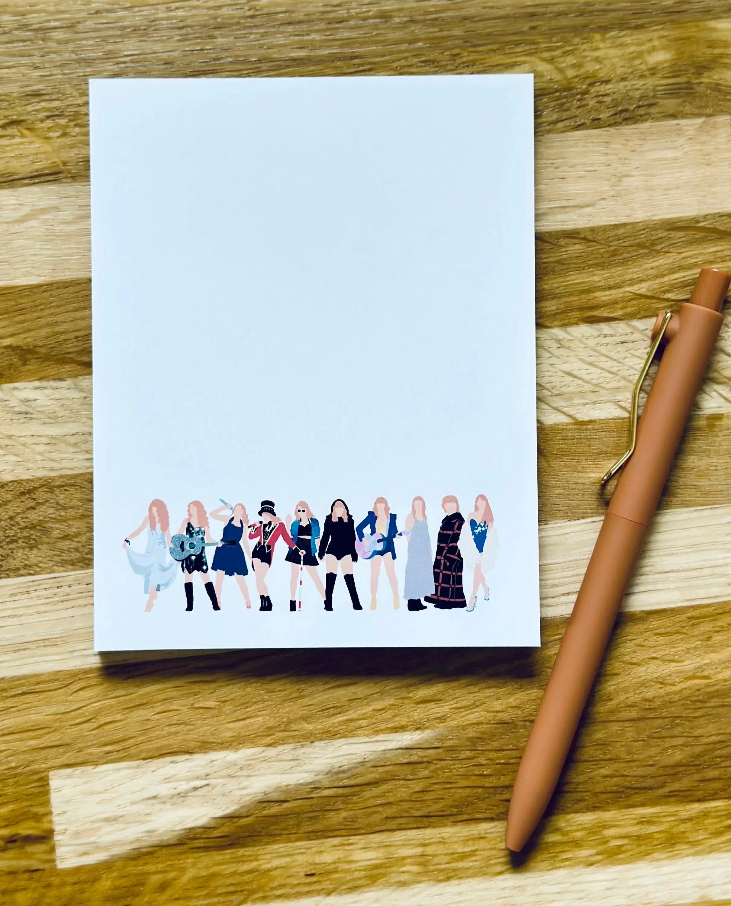 Outfit for Every Era Pop Culture Queen, 50 Page Quarter (5.5x4.25") Page Notepad planner girly