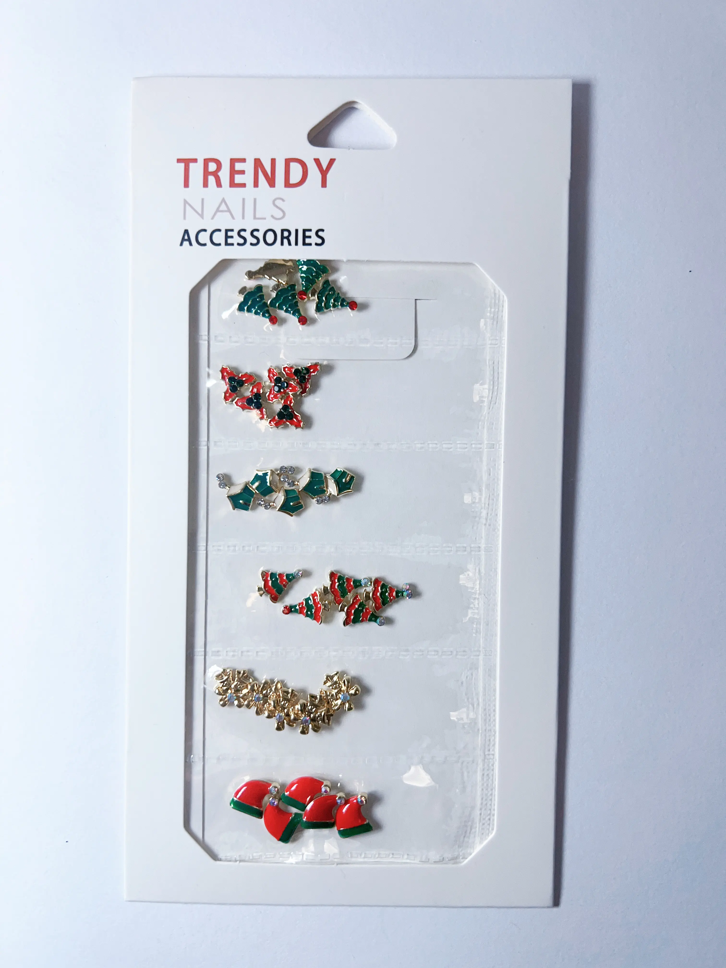 rendy Nails Accessories Christmas Nail Charms and Gems Packs Themed Metal Nail Gems with Bell Snowflake Wreath Santa Claus Elk Gloves Snowman for Holiday Nail Art