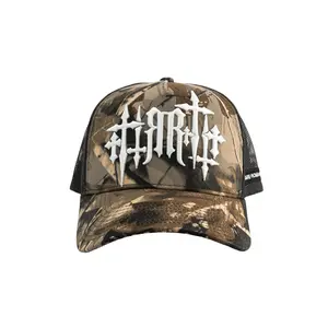 CROSS EMBROIDERED A-FRAME TRUCKER HAT