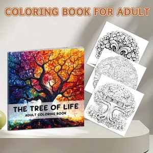 Life Tree Theme Nail Book, Coloring Gift Book, Upgrade Thickened 32 Pages, Patterns Non-Marking easy to use for leisure, entertainment, home, school activities. A great item for Halloween, Christmas, New Year, birthday parties