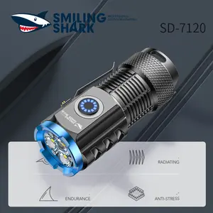 Smilingshark SD-7120 XTE*3 Camping Flashlight - Mini Aluminum Alloy Outdoor Light with Strong Beam, Portable Size for Camping, Hiking, and Safety Use