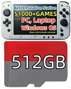 POWERNEWS 512GB Micro SD Card RetroBat Game Card System for Handheld Game Console Windows OS, Game Card Retro Game Batocera System Emulator for PC Laptop, Retro Game Card for Windows, ROG Ally, MSI Claw, Legion Go