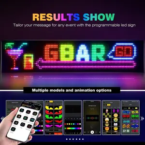 LED DIY Matrix Pixel Panel Led Display Truck Eye Car Sign Animation Bluetooth App Control Programmable Flexible Screen