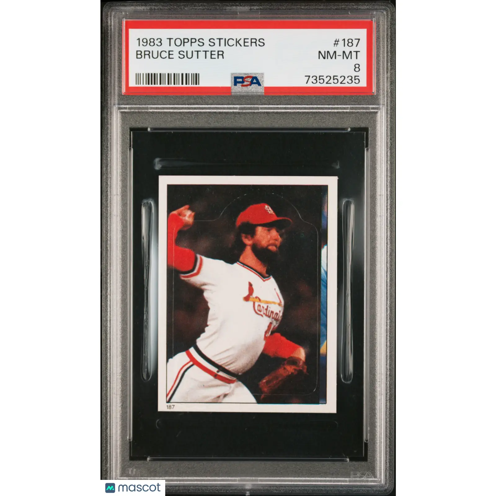 Bruce Sutter PSA 1983 Topps Stickers Baseball #187 8 73525235