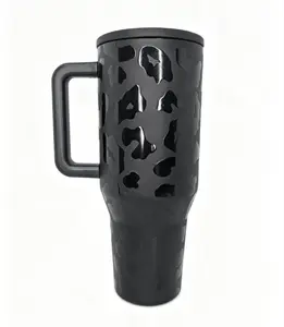 HydroJug 40 oz Black Leopard Tumbler - Leak-proof Stainless Steel Travel Coffee Mug, Insulated Thermos Mug, Keeps Drinks Cold 24H, Drinkware & Flasks Drinkware Flasks Drinkware Flasks Bottled Wide Mouth Leakproof Glass Juice Bottles water