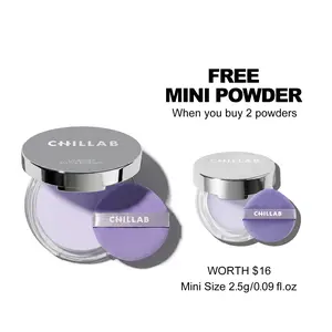Chillab Lavender Matte Powder Oil Control Setting Powder Gel Texture Translucent Powder-free for All Skin Tones 10g