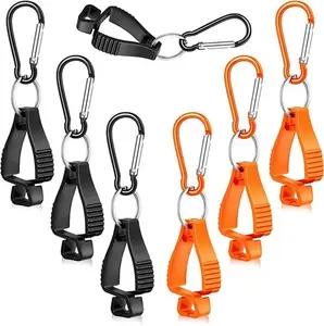 6 Pcs Glove Clips for Work Glove Holder Grabber Safety Clips for Construction Work Accessories Helmets Hanger Clamp