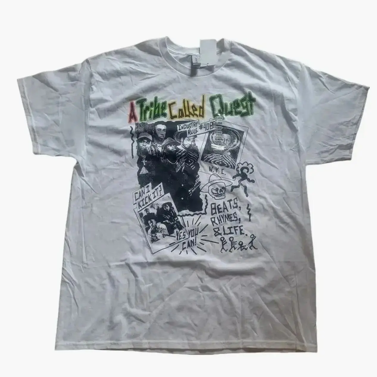 A Tribe Called Quest Vintage Style Graphic 90's T-Shirt Tee White Men's, Graphic tees, Streetwear, Short sleeve, cotton, Top, Menswear