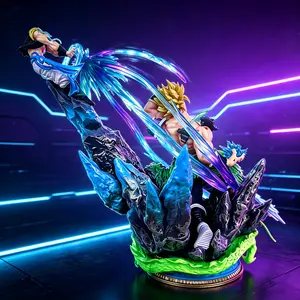 DBZ Hobby Recommendation 20CM Golden Fury Anime Warrior Statue Premium Handcrafted PVC Collectible Figure Exquisite Desktop Decoration Ornament Perfect Gift for Christmas Halloween & Holiday Anime Lovers