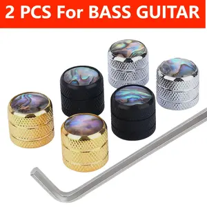 Set of 2 Abalone-Style Guitar Knobs Featuring a Hole Design, Suitable for Bass Guitars with a Set Screw for TL And ST Models